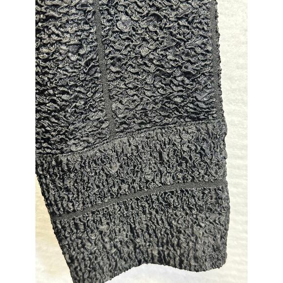 Chico's Black Stretch Shiny Lightweight Cardigan Open Front Size 1 - Picture 6 of 8